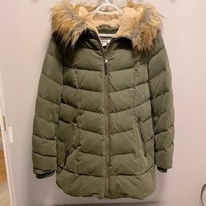 DKNY Green Puffer Jacket